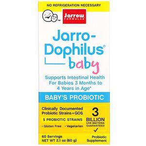 Jarrow Formulas, Jarro-Dophilus Baby, Baby's Probiotic, 3 Months - 4 Years, 3 Billion Live Bacteria, 2.1 oz (60 g) - HealthCentralUSA
