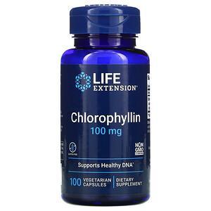 Life Extension, Chlorophyllin, 100 mg, 100 Vegetarian Capsules - HealthCentralUSA
