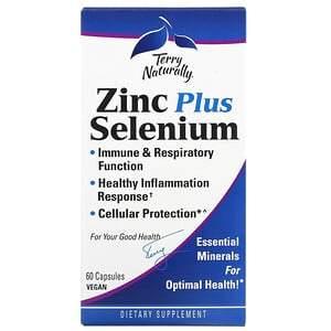 Terry Naturally, Zinc Plus Selenium, 60 Vegan Capsules - HealthCentralUSA