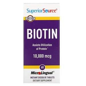 Superior Source, Biotin, 10,000 mcg, 60 Instant Dissolve Tablets - HealthCentralUSA