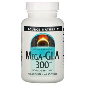 Source Naturals, Mega-GLA 300, 60 Softgels - HealthCentralUSA