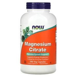 Now Foods, Magnesium Citrate, 240 Veg Capsules - HealthCentralUSA