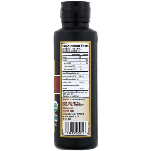 Barlean's, Organic Fresh, Flax Oil, 8 fl oz (236 ml) - HealthCentralUSA
