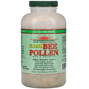 Y.S. Eco Bee Farms, Fresh Bee Pollen Granules, Whole, 16.0 oz (454 g)