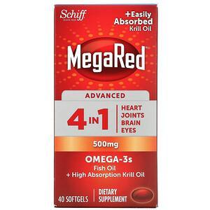 Schiff, MegaRed, Advanced 4 In 1 Omega-3s, 500 mg, 40 Softgels - HealthCentralUSA
