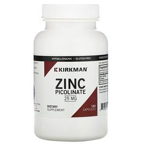 Kirkman Labs, Zinc Picolinate, 25 mg, 150 Capsules - HealthCentralUSA