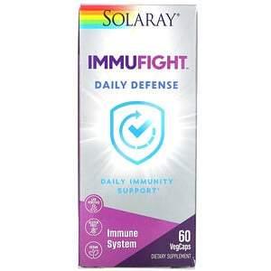 Solaray, ImmuFight, Daily Defense, 60 VegCaps - HealthCentralUSA