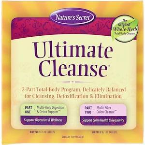 Nature's Secret, Ultimate Cleanse, 2 Part Total-Body Program, 2 Bottles, 120 Tablets Each - HealthCentralUSA