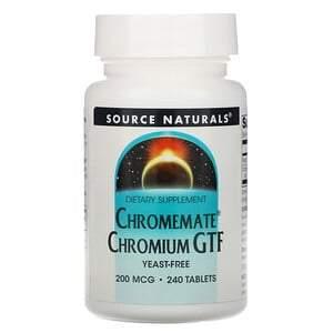 Source Naturals, Chromemate Chromium GTF, 200 mcg, 240 Tablets - HealthCentralUSA