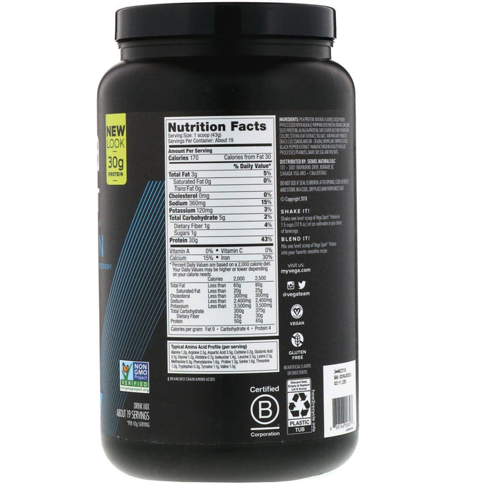 Vega, Sport Performance, Protein Powder, Mocha, 28.6 oz (812 g) - HealthCentralUSA