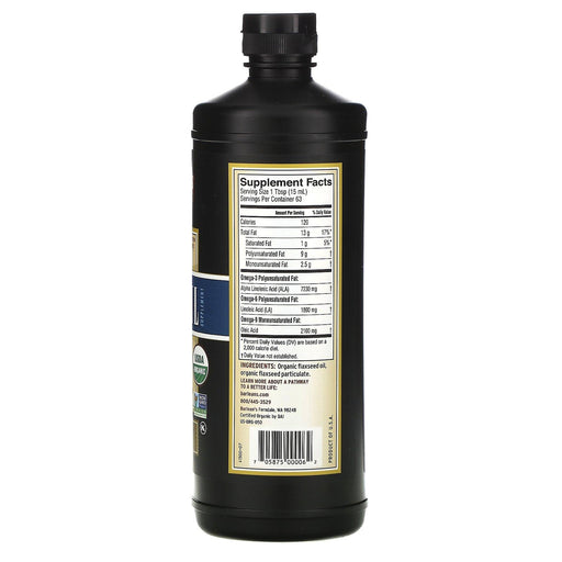 Barlean's, Organic Lignan Flax Oil, 32 fl oz (946 ml) - HealthCentralUSA