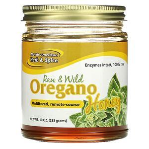 North American Herb & Spice, Raw & Wild Oregano Honey, 10 oz (283 g) - HealthCentralUSA