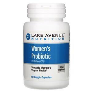 Lake Avenue Nutrition, Women's Probiotics, 20 Billion CFU, 60 Veggie Capsules - HealthCentralUSA