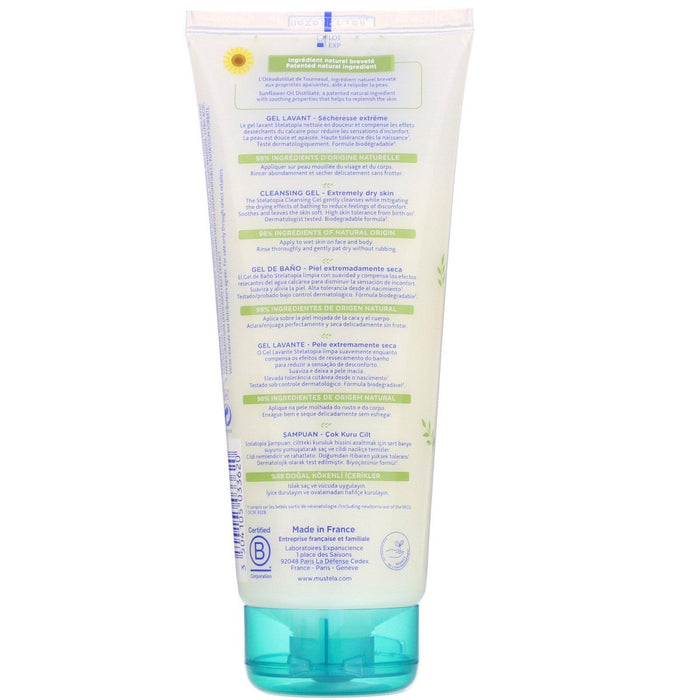 Mustela, Stelatopia Cleansing Gel with Sunflower, 6.76 fl oz (200 ml) - HealthCentralUSA