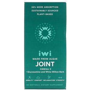 iWi, Joint, Omega-3 + Glucosamine and White Willow Bark, 60 Softgels - HealthCentralUSA