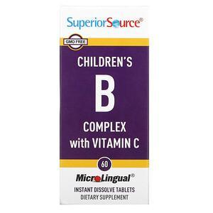 Superior Source, Children's B Complex with Vitamin C, 60 MicroLingual Instant Dissolve Tablets - HealthCentralUSA