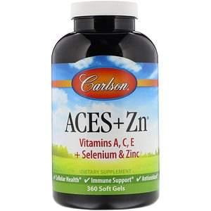 Carlson Labs, Aces + Zn, 360 Soft Gels - HealthCentralUSA