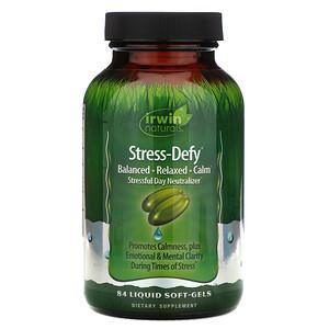 Irwin Naturals, Stress-Defy, 84 Liquid Soft-Gels - HealthCentralUSA