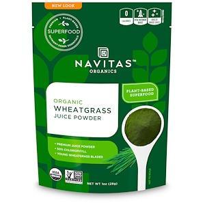 Navitas Organics, Organic Wheatgrass Juice Powder, 1 oz (28 g) - HealthCentralUSA