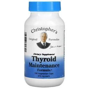 Christopher's Original Formulas, Thyroid Maintenance Formula, 475 mg, 100 Vegetarian Caps - HealthCentralUSA