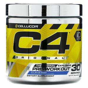 Cellucor, C4 Original Explosive, Pre-Workout, Icy Blue Razz, 6.88 oz (195 g) - HealthCentralUSA