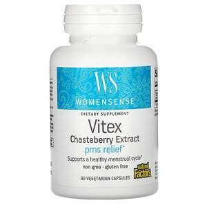 Natural Factors, Womensense, Vitex Chasteberry Extract, 90 Vegetarian Capsules - HealthCentralUSA