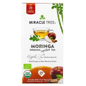 Miracle Tree, Moringa Organic Superfood Tea, Apple & Cinnamon, Caffeine Free, 25 Tea Bags, 1.32 oz (37.5 g) - HealthCentralUSA