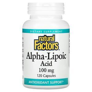 Natural Factors, Alpha-Lipoic Acid, 100 mg, 120 Capsules - HealthCentralUSA