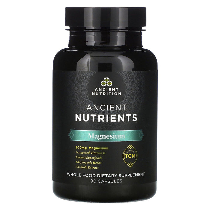 Dr. Axe / Ancient Nutrition, Ancient Nutrients, Magnesium, 300 mg, 90 Capsules - HealthCentralUSA