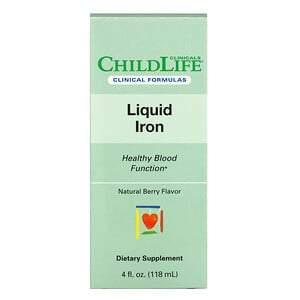Childlife Clinicals, Liquid Iron, Natural Berry, 4 fl oz (118 ml) - HealthCentralUSA