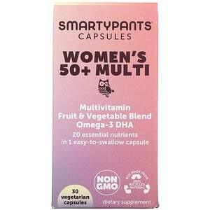 SmartyPants, Women's 50+ Multi, 30 Vegetarian Capsules - HealthCentralUSA