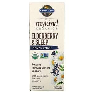 Garden of Life, MyKind Organics, Elderberry & Sleep Immune Syrup, 6.59 fl oz (195 ml) - HealthCentralUSA