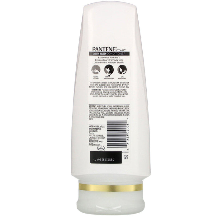 Pantene, Pro-V, Smooth & Sleek Conditioner, 12 fl oz (355 ml) - HealthCentralUSA