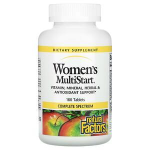 Natural Factors, Women's MultiStart, 180 Tablets - HealthCentralUSA