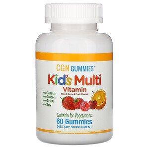 California Gold Nutrition, Kid’s Multi Vitamin Gummies, No Gelatin, Mixed Berry and Fruit Flavor, 60 Gummies - HealthCentralUSA