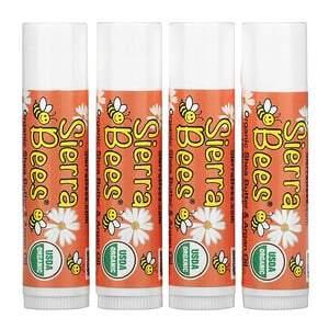 Sierra Bees, Organic Lip Balms, Shea Butter & Argan Oil, 4 Pack, 0.15 oz (4.25 g) Each - HealthCentralUSA