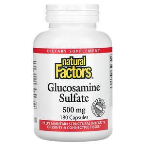 Natural Factors, Glucosamine Sulfate, 500 mg, 180 Capsules - HealthCentralUSA