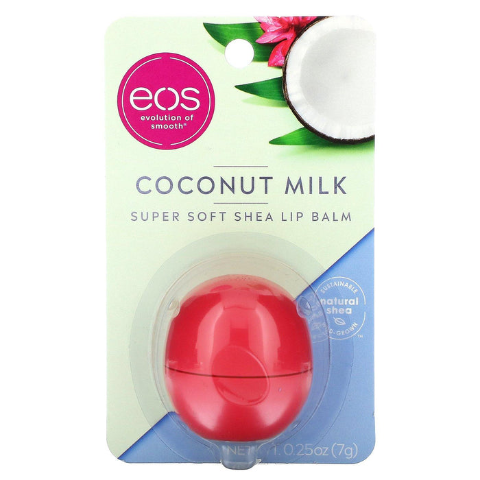 EOS, Super Soft Shea Lip Balm, Coconut Milk, 0.25 oz (7 g) - HealthCentralUSA
