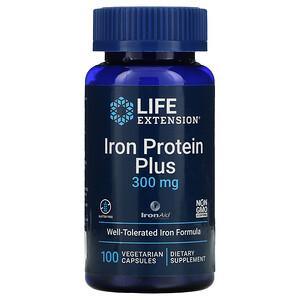 Life Extension, Iron Protein Plus, 300 mg, 100 Vegetarian Capsules - HealthCentralUSA