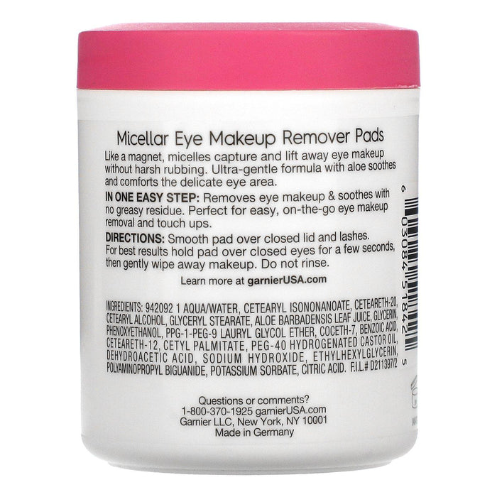 Garnier, SkinActive, Micellar Eye Makeup Remover Pads, 100 Pads - HealthCentralUSA