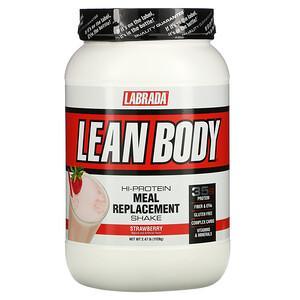 Labrada Nutrition, Lean Body, Hi Protein Meal Replacement, Strawberry, 2.47 lb (1120 g) - HealthCentralUSA