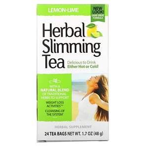 21st Century, Herbal Slimming Tea, Lemon-Lime, Caffeine Free, 24 Tea Bags, 1.7 oz (48 g) - HealthCentralUSA