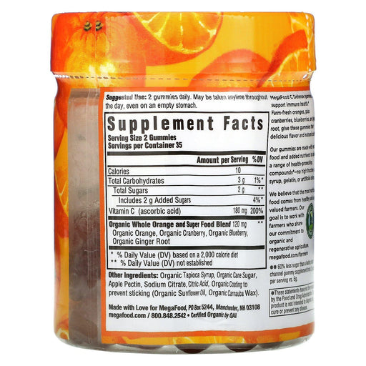 MegaFood, C Defense, Tangy Citrus, 70 Gummies - HealthCentralUSA