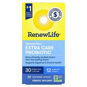Renew Life, Ultimate Flora Extra Care Probiotic, 30 Billion CFU, 30 Vegetarian Capsules - HealthCentralUSA