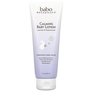 Babo Botanicals, Calming Baby Lotion, Lavender & Meadowsweet, 8 fl oz (237 ml) - HealthCentralUSA