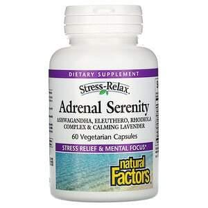 Natural Factors, Stress-Relax, Adrenal Serenity, 60 Vegetarian Capsules - HealthCentralUSA