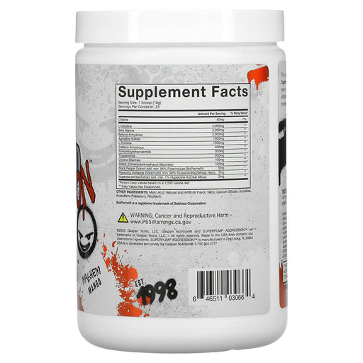 Gaspari Nutrition, SuperPump Aggression Pre-Workout, Mayhem Mango, 450 g - HealthCentralUSA