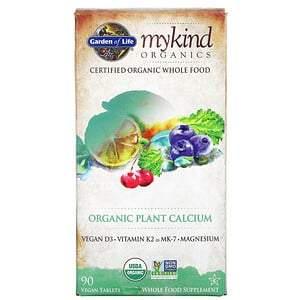 Garden of Life, My Kind Organics, Organic Plant Calcium, 90 Vegan Tablets - HealthCentralUSA