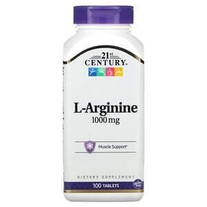21st Century, L-Arginine, 1,000 mg, 100 Tablets - HealthCentralUSA