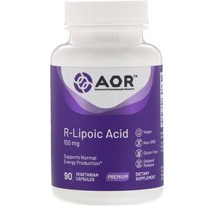Advanced Orthomolecular Research AOR, R-Lipoic Acid, 150 mg, 90 Vegetarian Capsules - HealthCentralUSA
